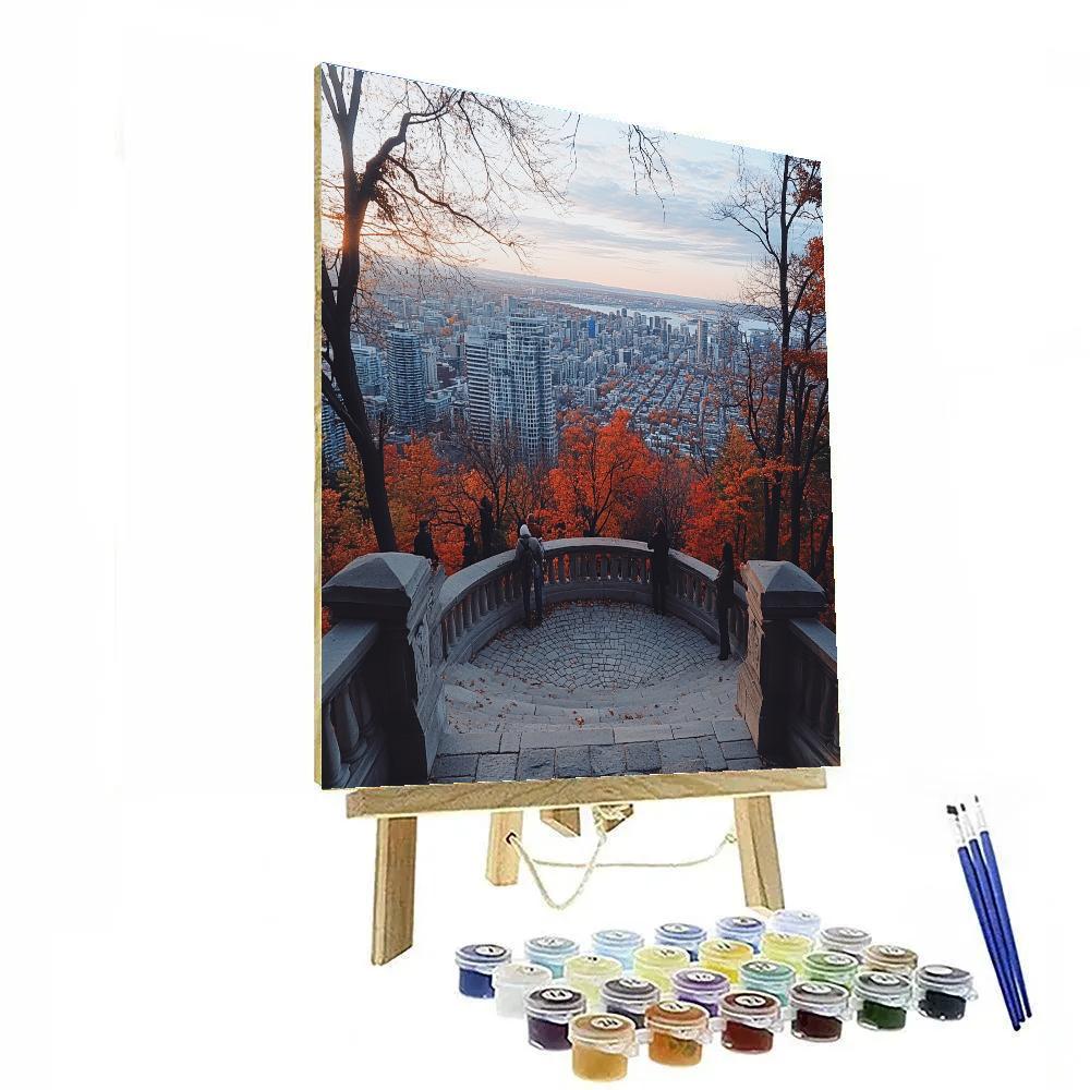 View From Mount Royal Chalet Terrace Montreal Canada painting number kit