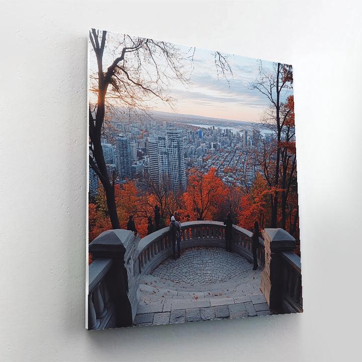 View From Mount Royal Chalet Terrace Montreal Canada painting number kit