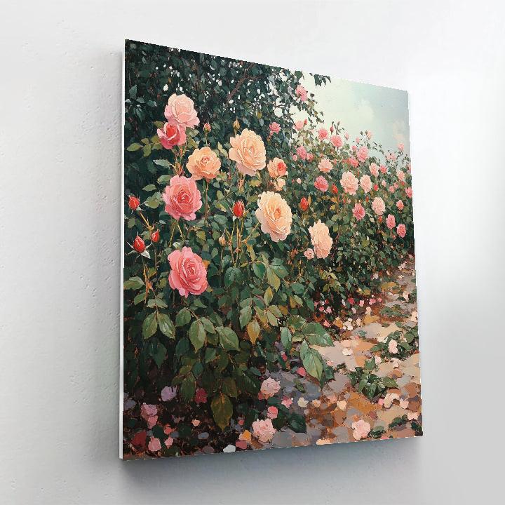 Claude Monet Inspired Garden Roses After Rain painting number kit