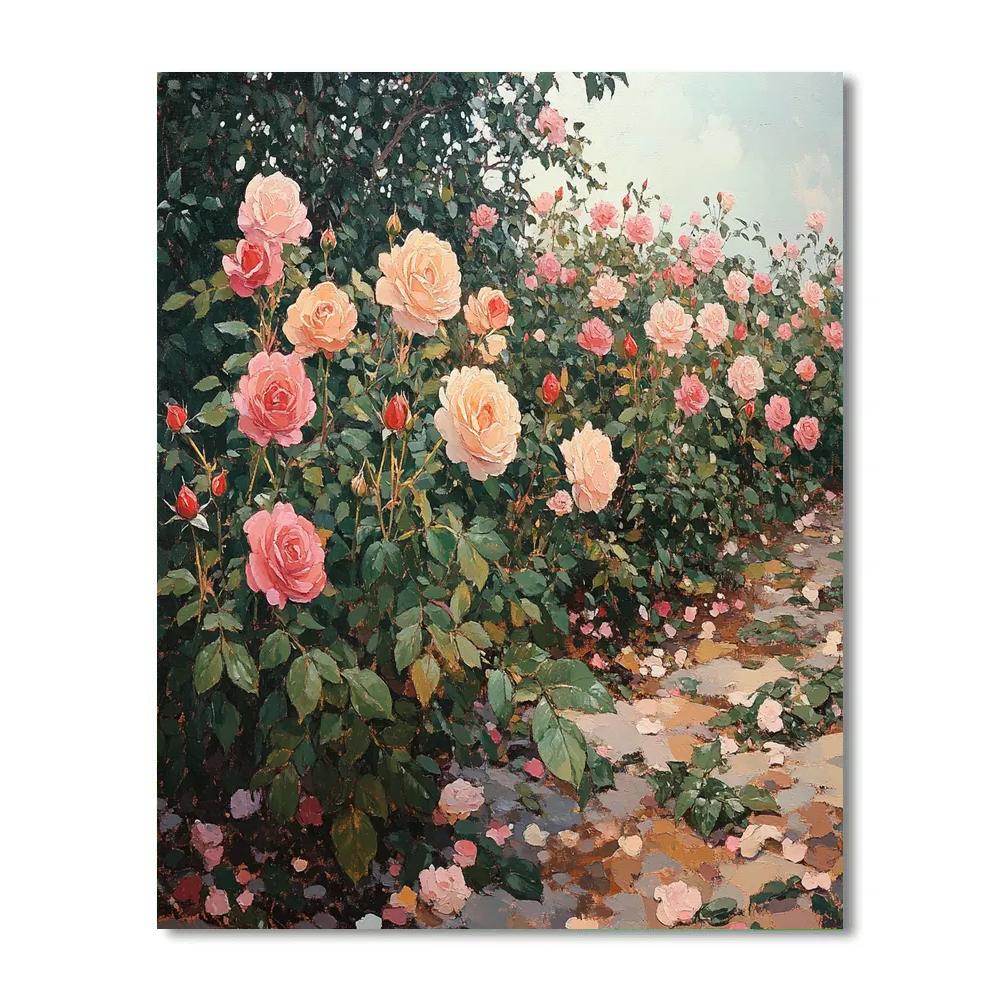 Claude Monet Inspired Garden Roses After Rain painting number kit
