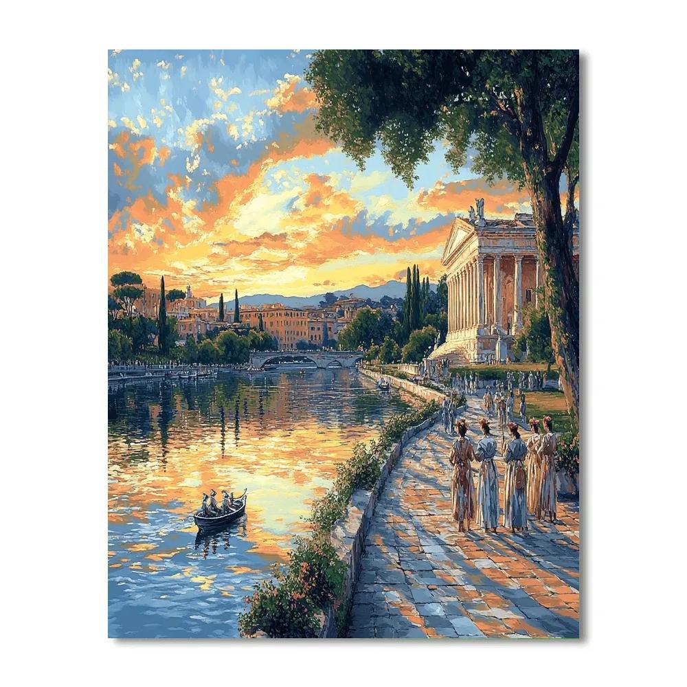 Nicolas Poussin Inspired Myth By A River DIY paint by numbers