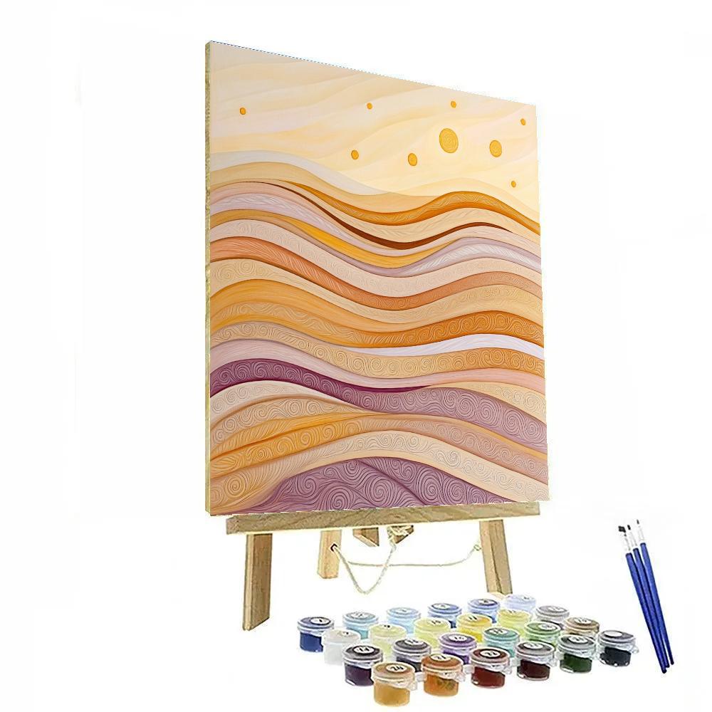 Gustav Klimt Inspired Decorative Desert Dunes Numbered painting kits