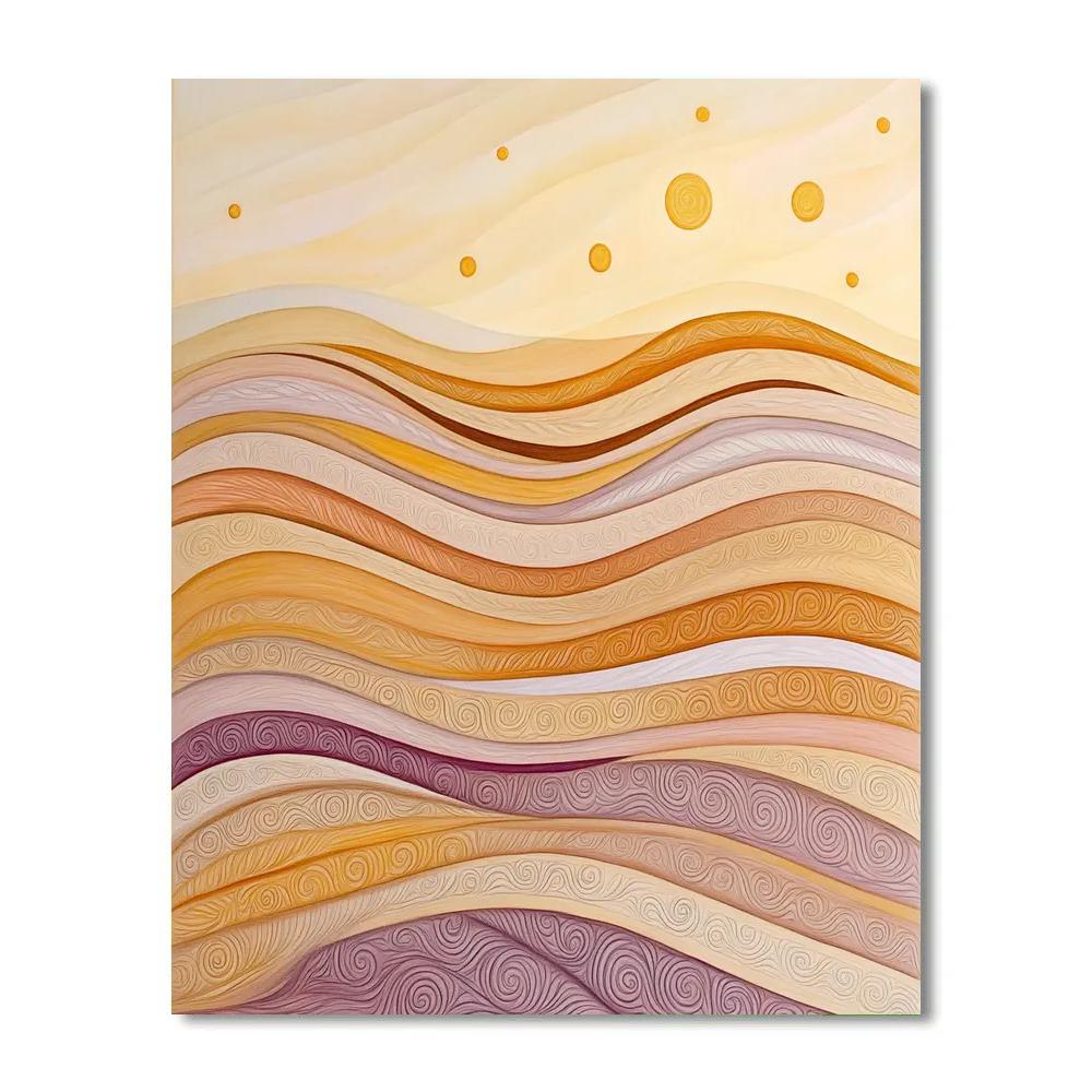 Gustav Klimt Inspired Decorative Desert Dunes Numbered painting kits