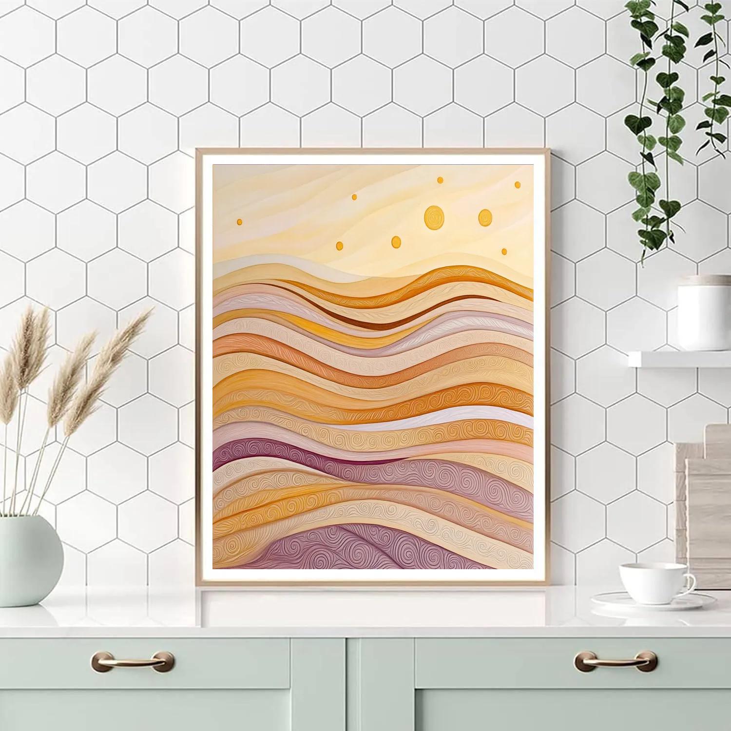 Gustav Klimt Inspired Decorative Desert Dunes Numbered painting kits