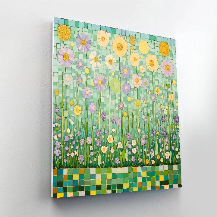 Gustav Klimt Inspired Mosaic Spring Garden Number painting