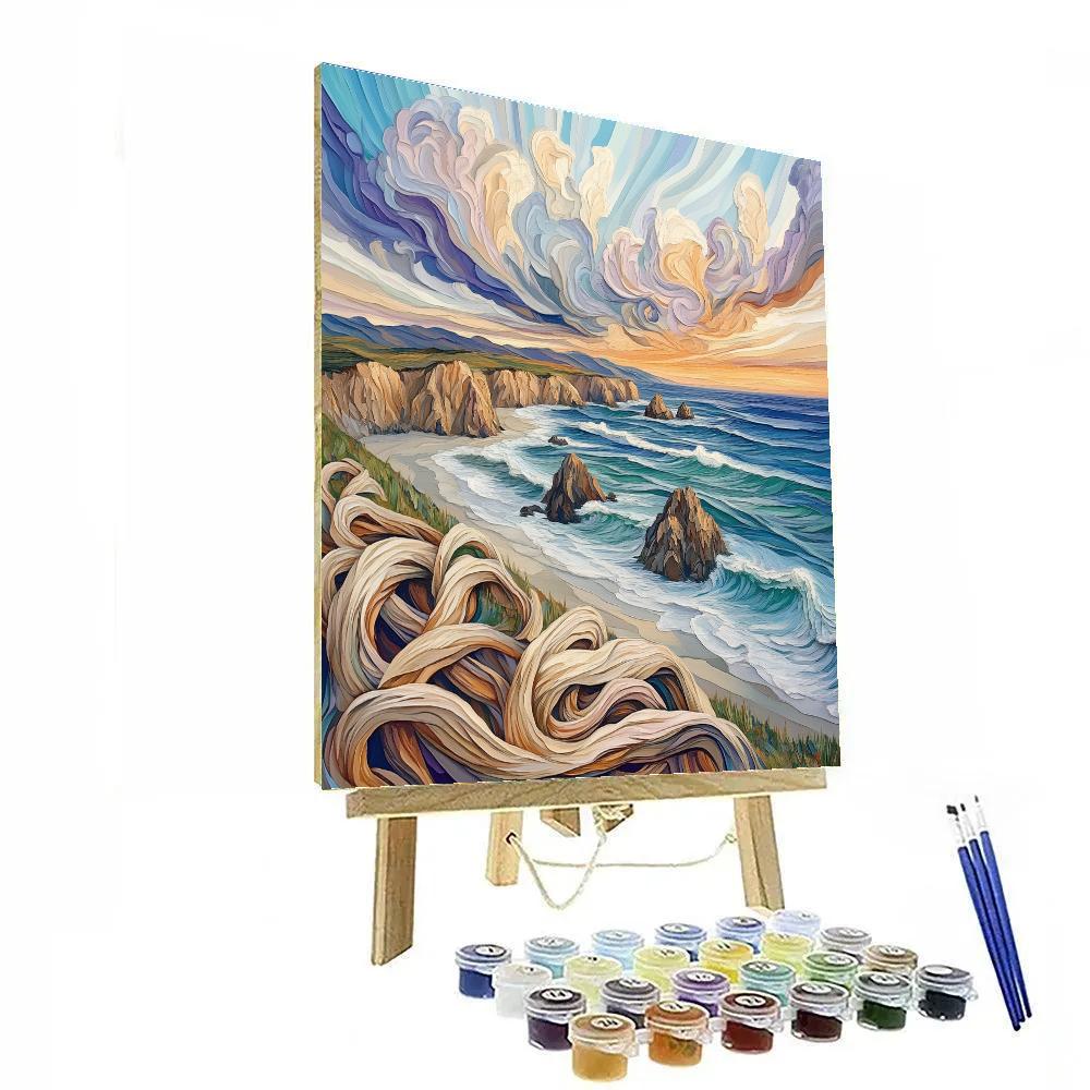 Emily Carr Inspired Churning Coast And Driftwood Spirits painting number kit
