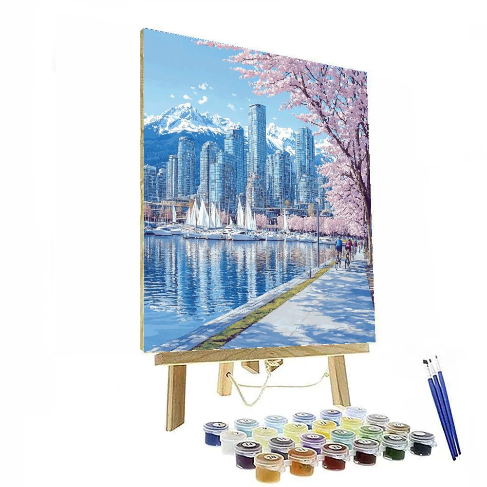Harbor View From Stanley Park Seawall Vancouver Canada Paint by numbers kits