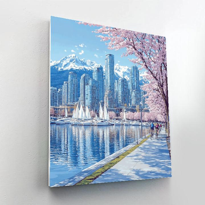 Harbor View From Stanley Park Seawall Vancouver Canada Paint by numbers kits
