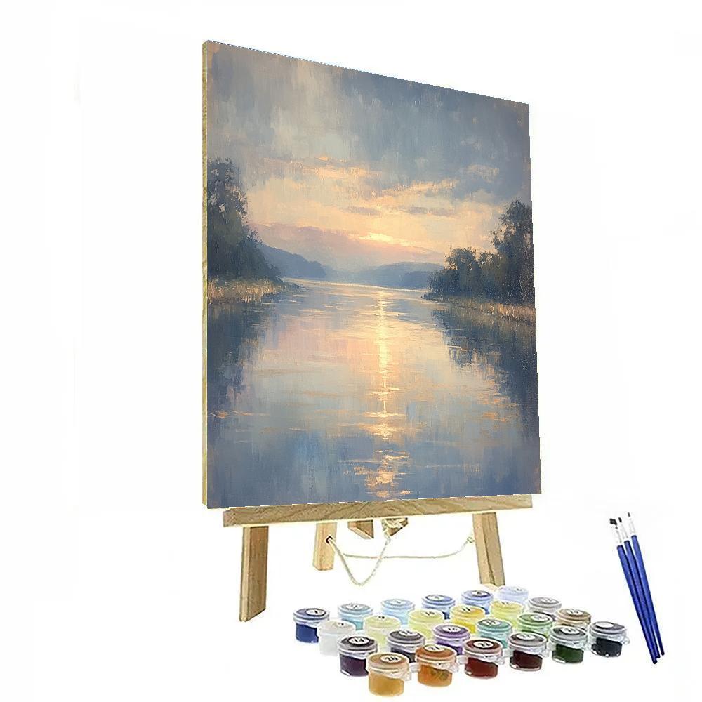 Edgar Degas Inspired River Mist At Dawn Number painting