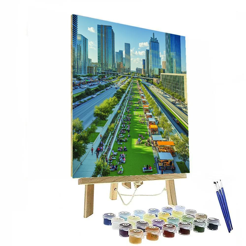 Klyde Warren Park Over Freeway Dallas United States paint by numbers