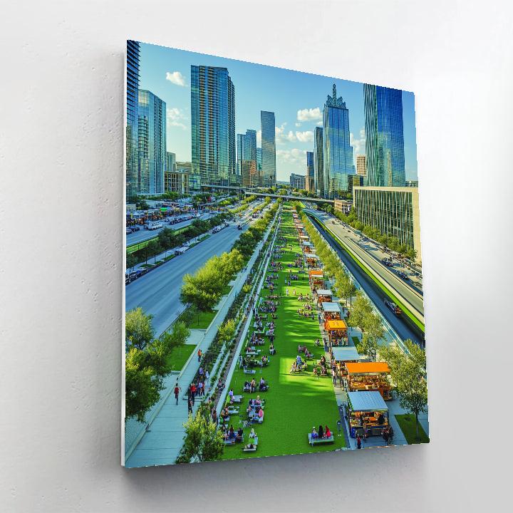 Klyde Warren Park Over Freeway Dallas United States paint by numbers