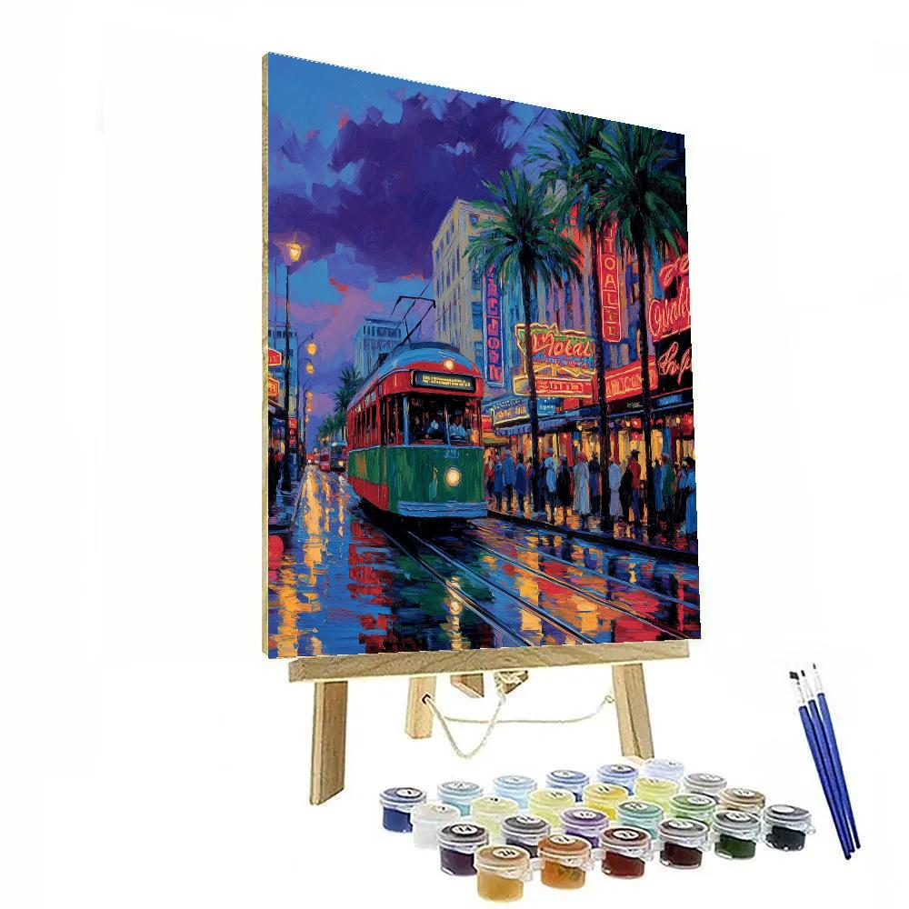 Streetcar On Canal Street New Orleans United States DIY paint by numbers