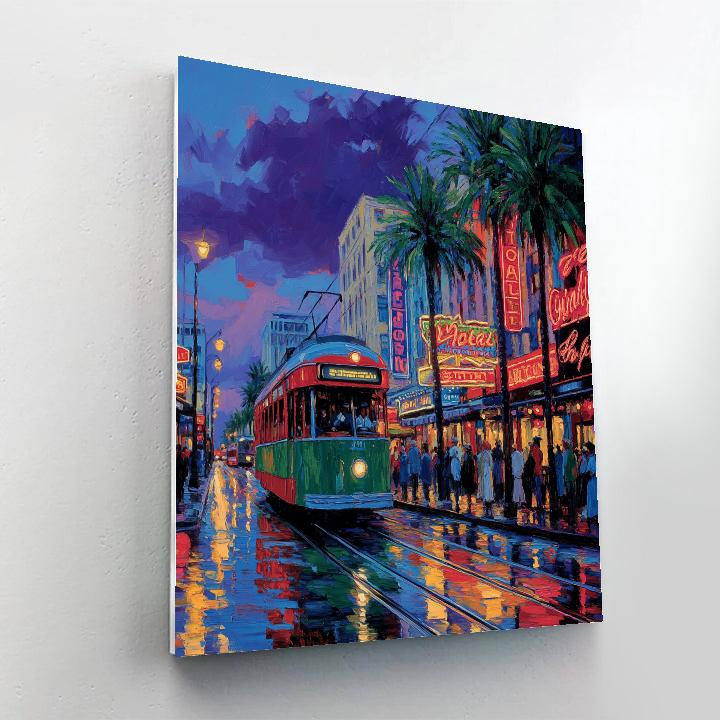 Streetcar On Canal Street New Orleans United States DIY paint by numbers