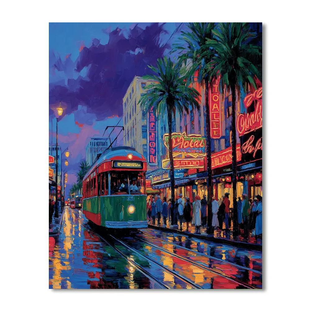 Streetcar On Canal Street New Orleans United States DIY paint by numbers