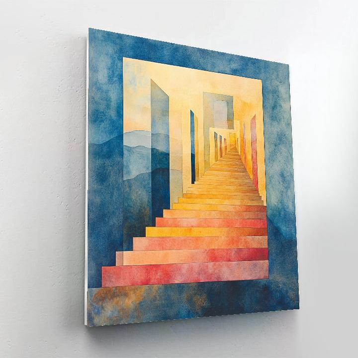 Paul Klee Inspired City Of Stairs paint by numbers