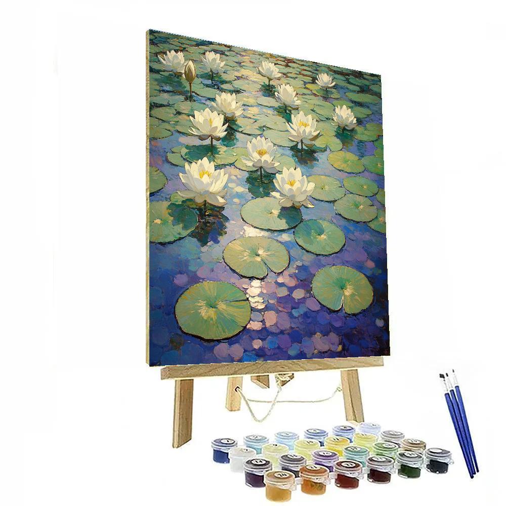Claude Monet Inspired Garden Nympheas At Noon Painting by numbers kit