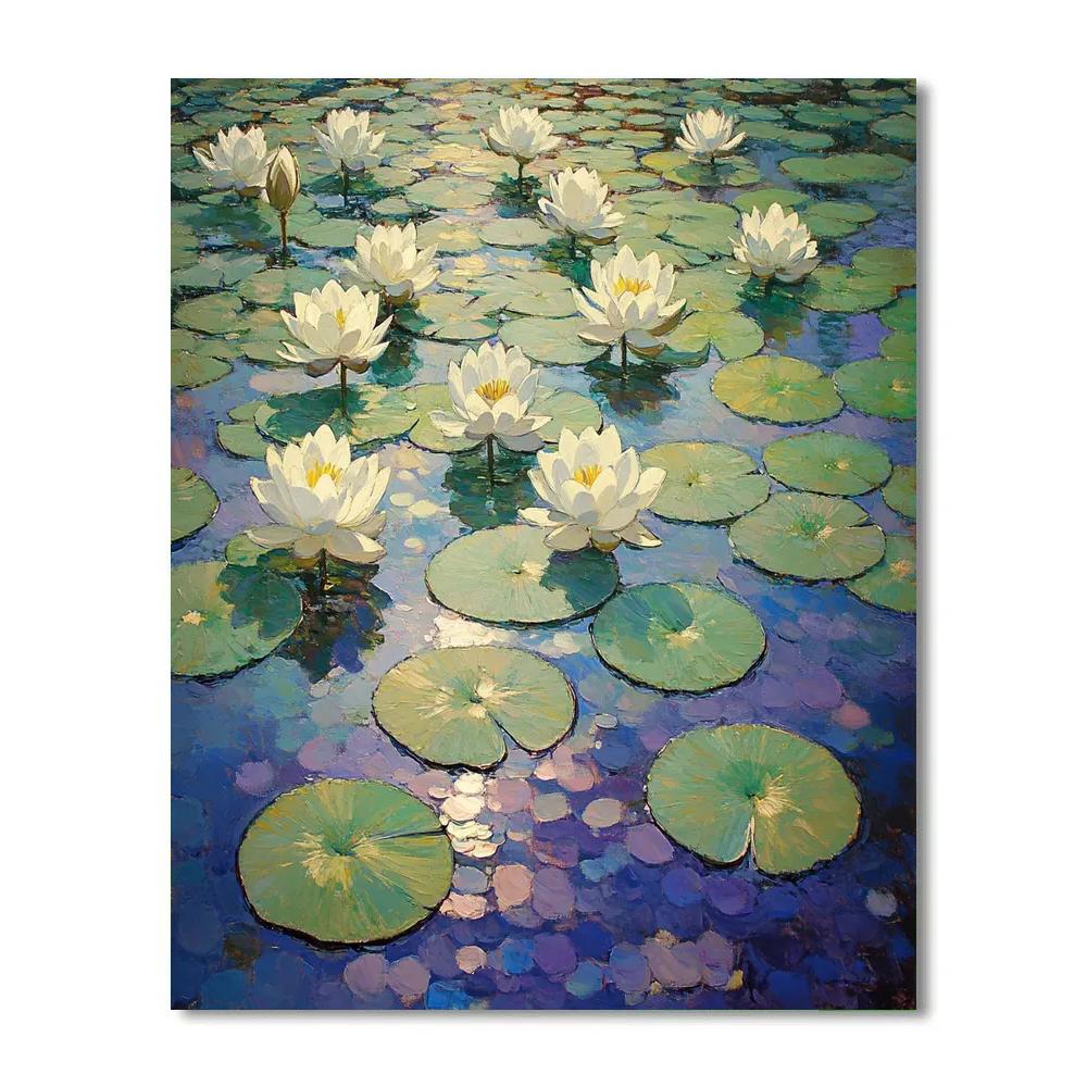 Claude Monet Inspired Garden Nympheas At Noon Painting by numbers kit