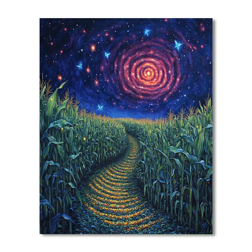 Frida Kahlo Inspired Cosmic Maize Dream DIY paint by numbers