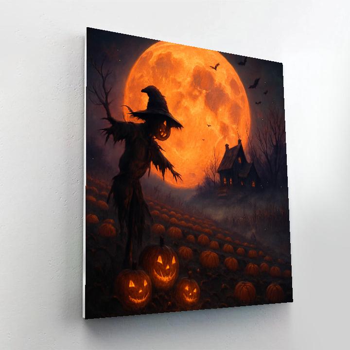 Haunted Harvest Ridge At Emberfall Number painting