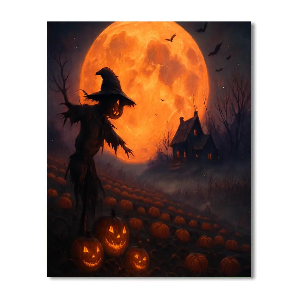 Haunted Harvest Ridge At Emberfall Number painting