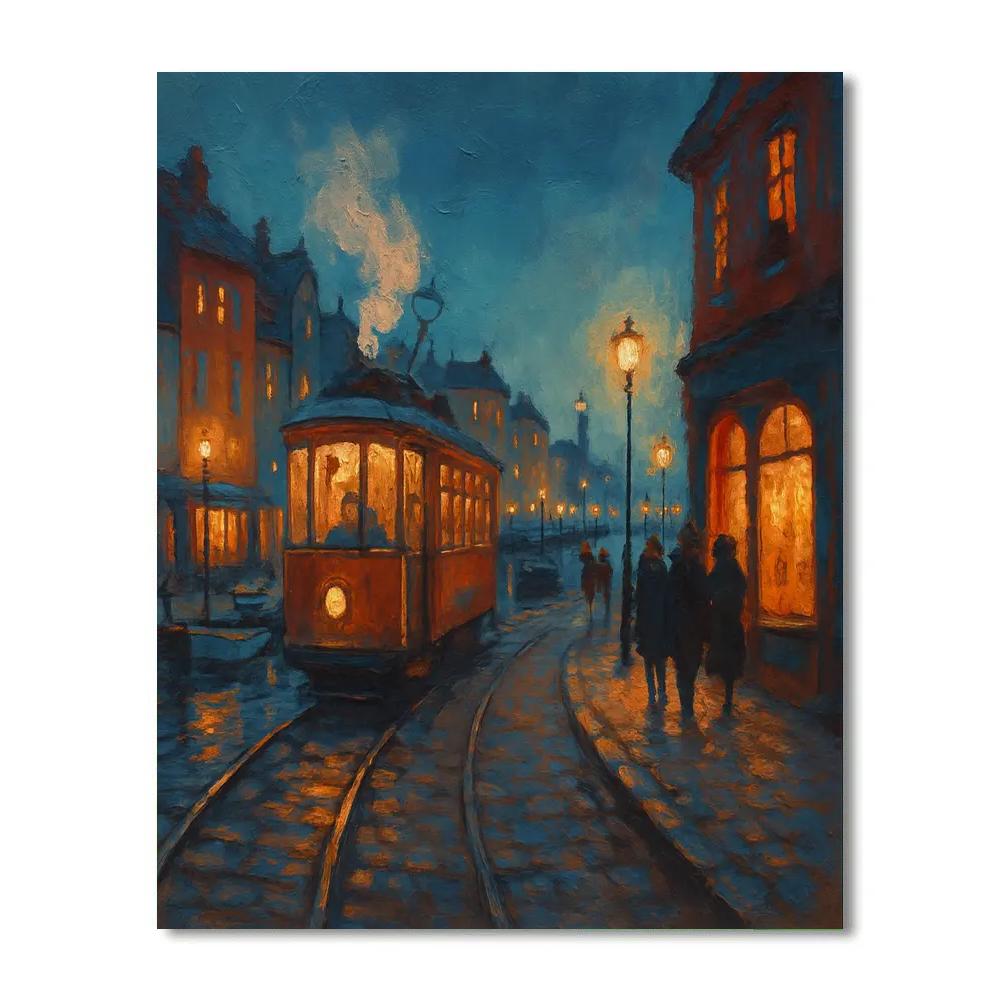 Harbor Lights And Evening Steam Numbered painting kits
