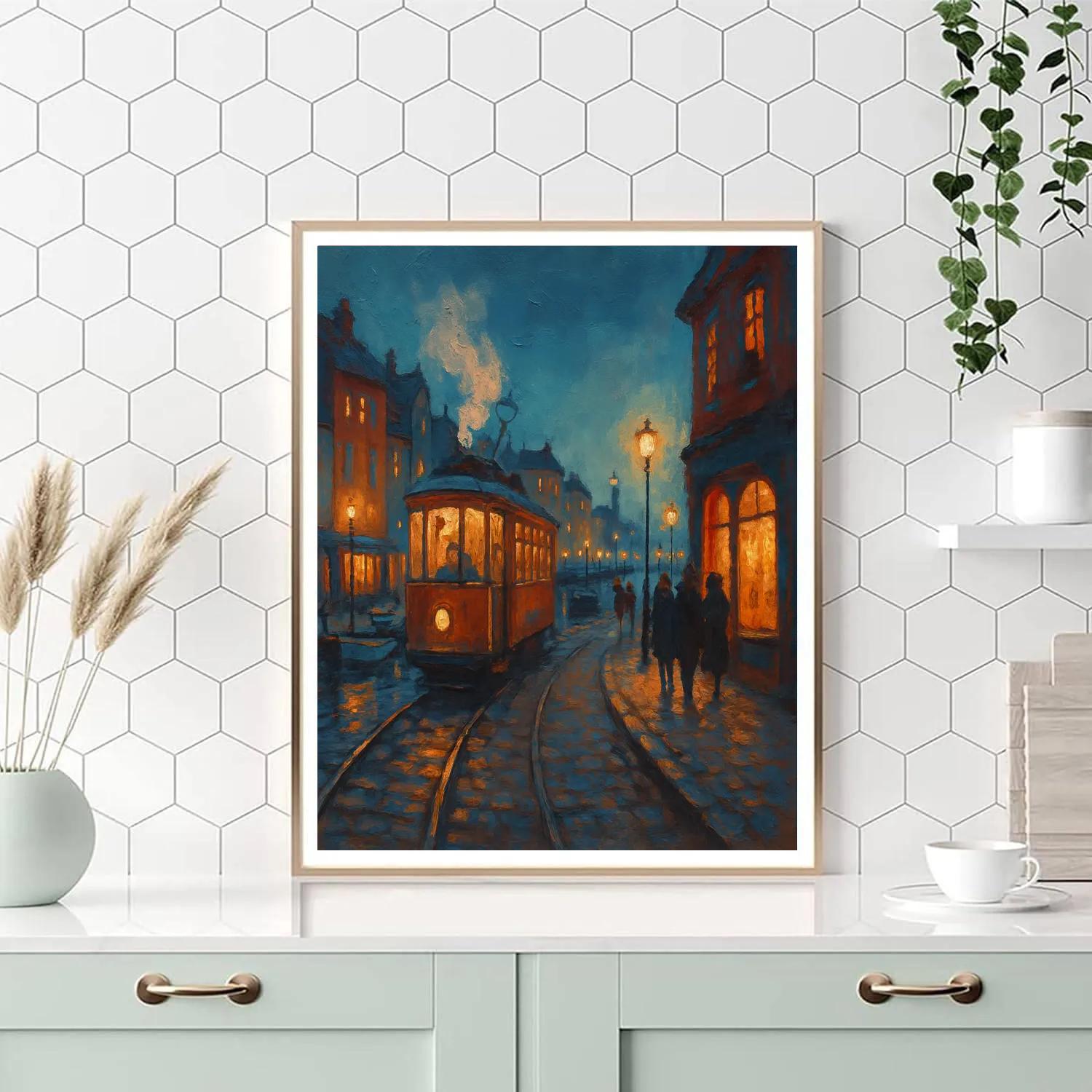 Harbor Lights And Evening Steam Numbered painting kits