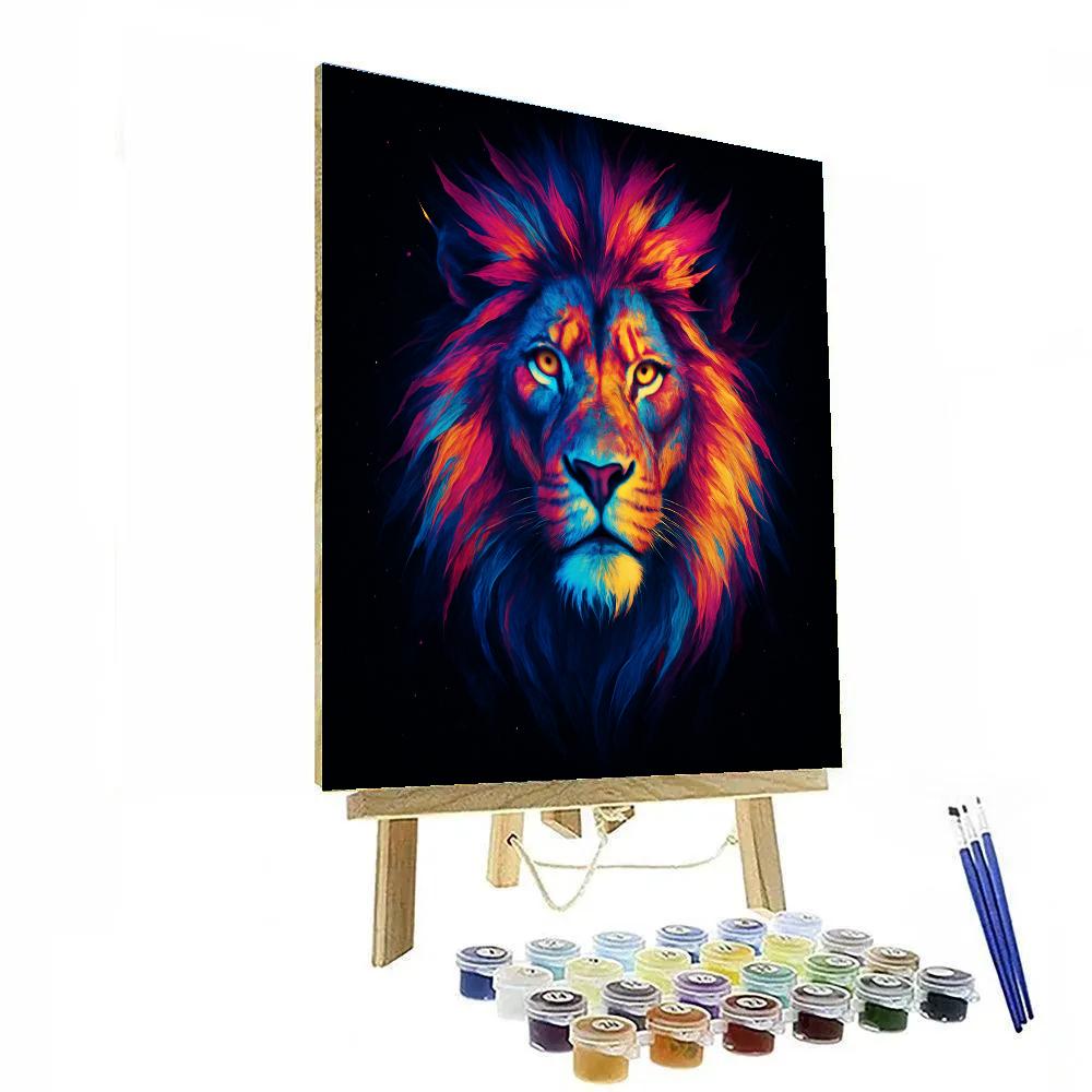 Cosmic Roar Lion Prism DIY paint by numbers