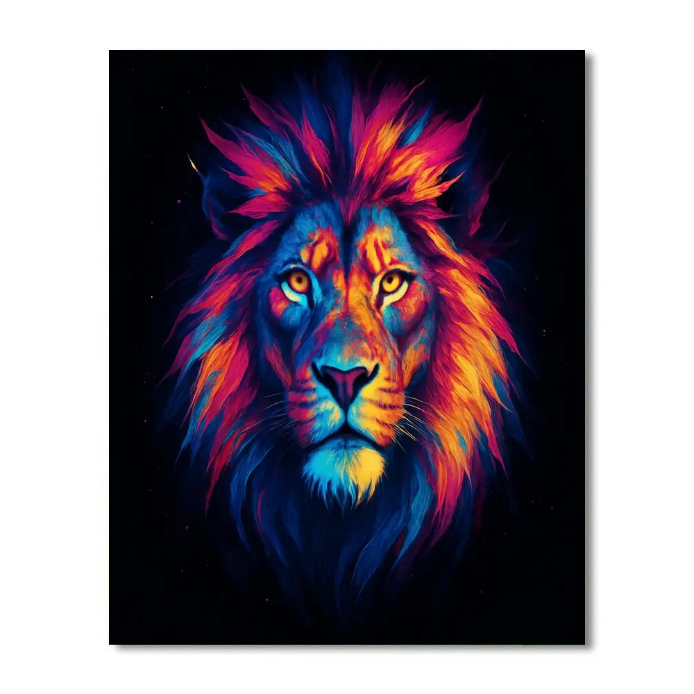 Cosmic Roar Lion Prism DIY paint by numbers