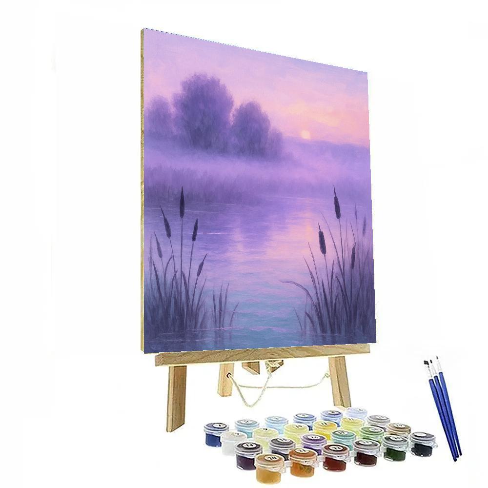Misty Lavender Wetlands Paint by numbers art