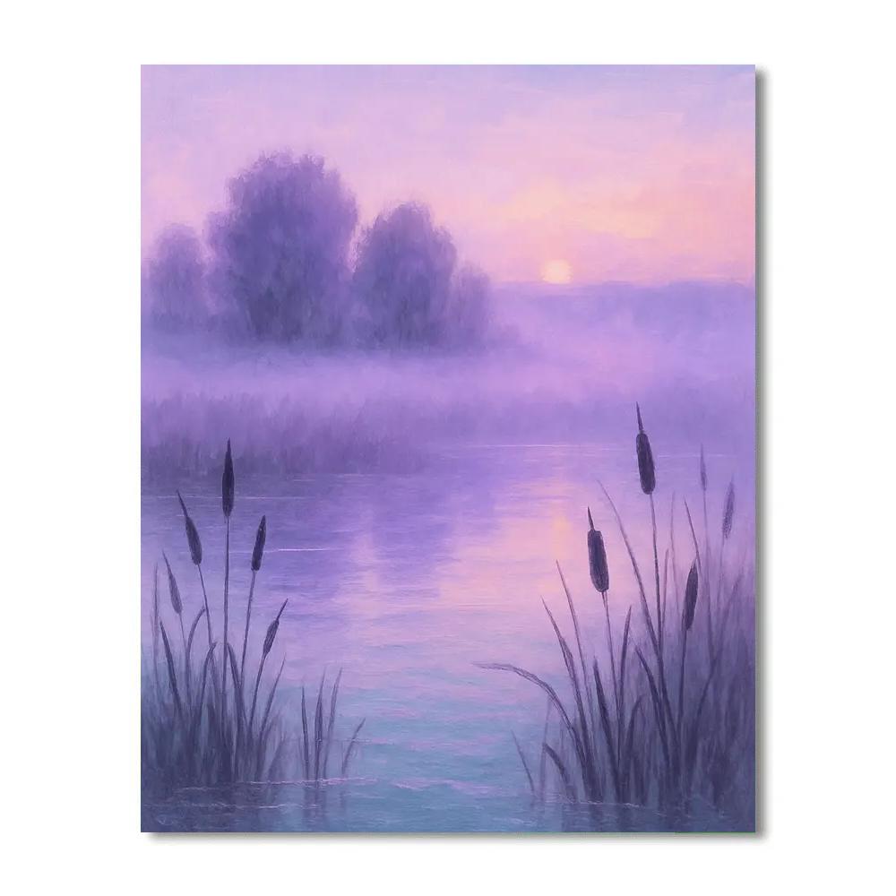 Misty Lavender Wetlands Paint by numbers art