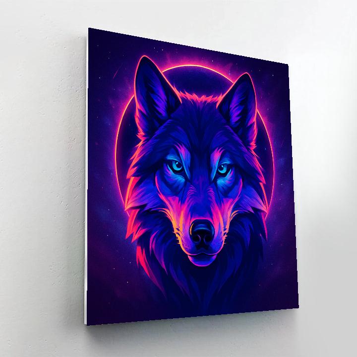 Nebula Gaze Wolf Eclipse Paint by numbers kits