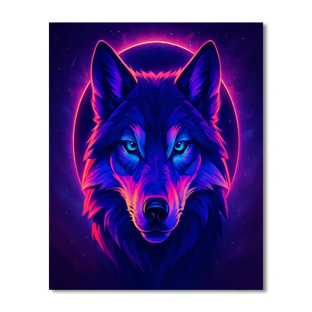Nebula Gaze Wolf Eclipse Paint by numbers kits