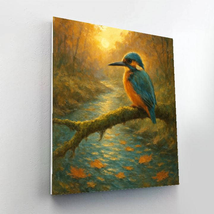 Autumn Brook Kingfisher Retreat Numbered painting kits
