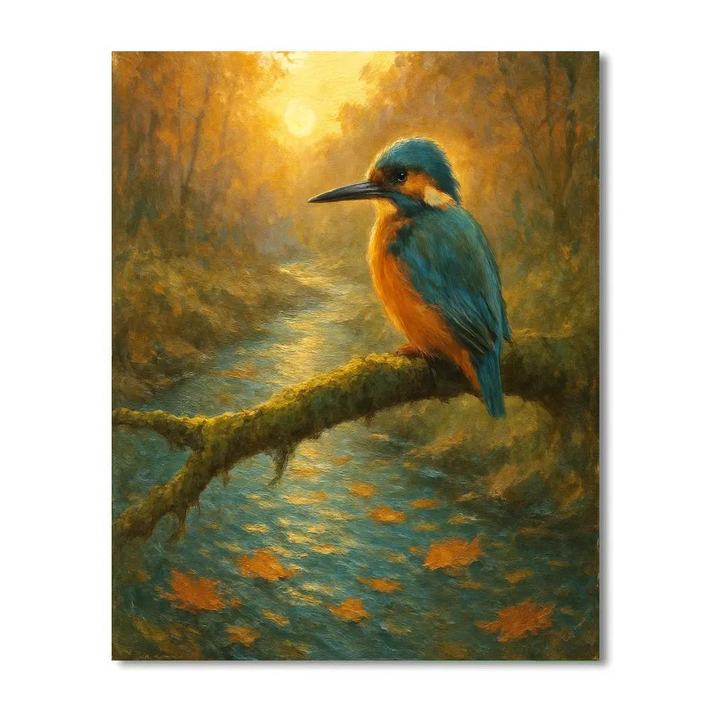 Autumn Brook Kingfisher Retreat Numbered painting kits