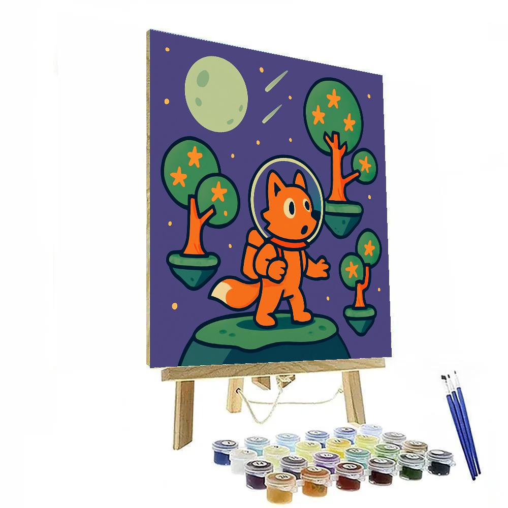 Astro Fox And The Floating Forest Paint by numbers kits