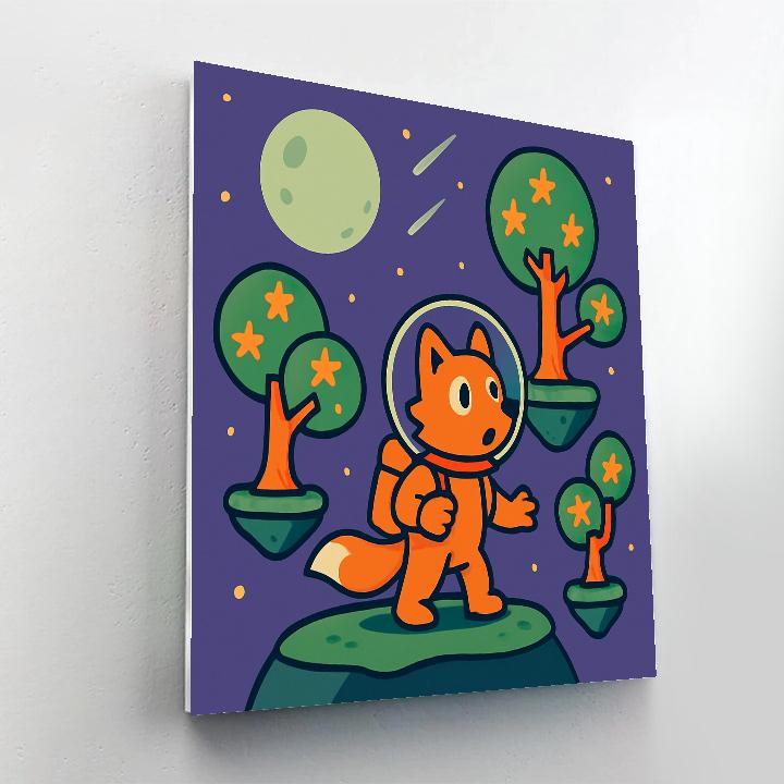 Astro Fox And The Floating Forest Paint by numbers kits