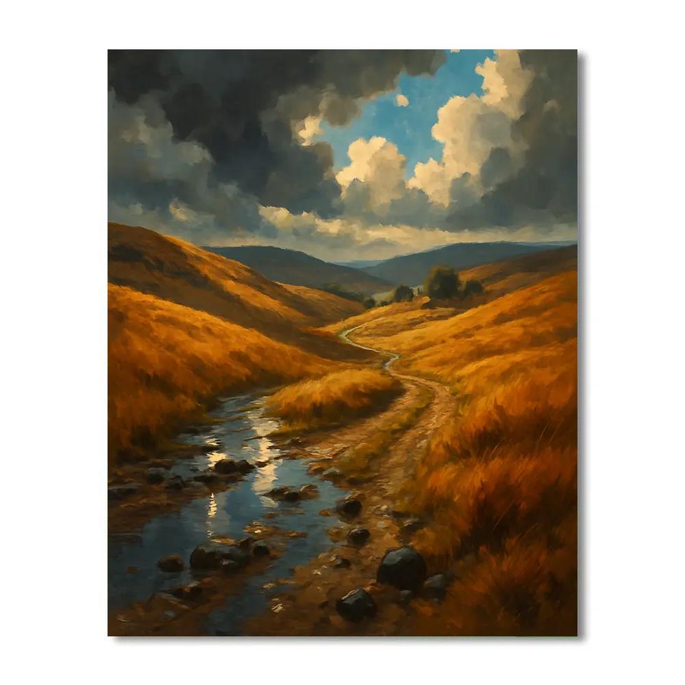 Amber Hills After Rain DIY paint by numbers
