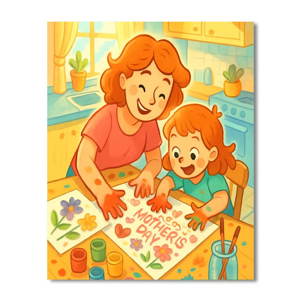 Painting Mothers Day Memories paint by numbers