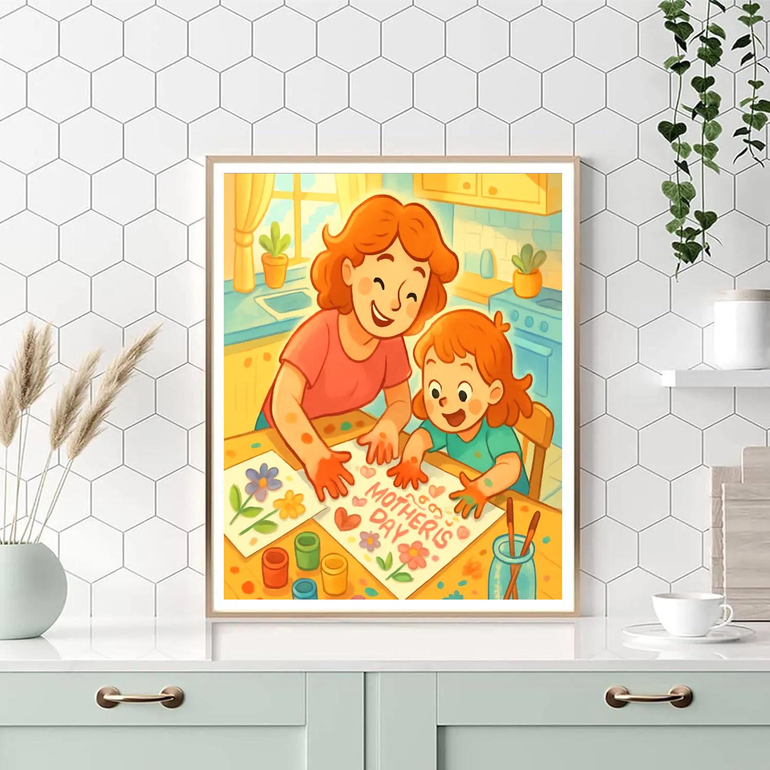 Painting Mothers Day Memories paint by numbers