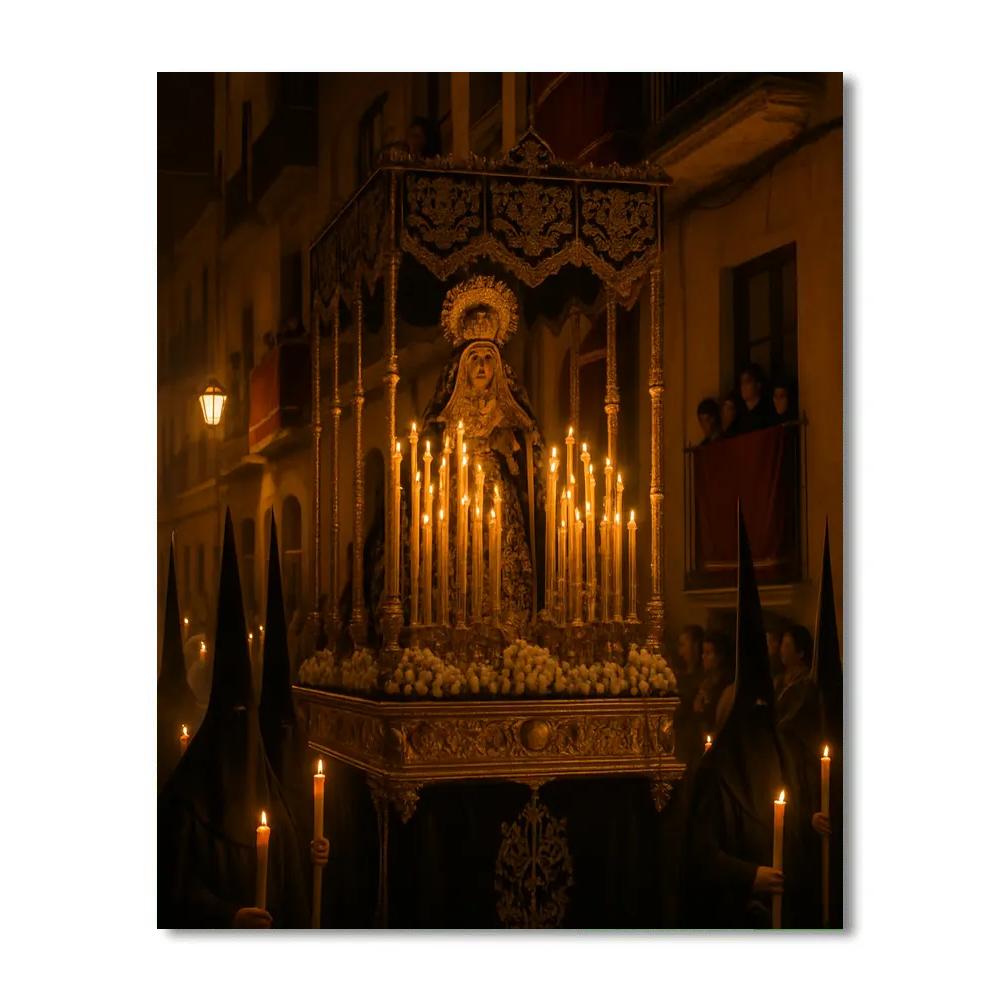 Procession Of Seville Semana Santa Paint by numbers art