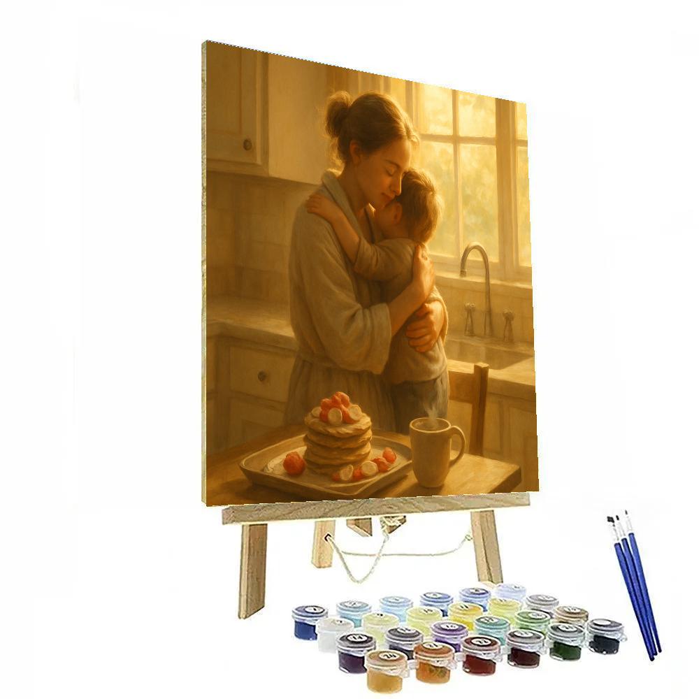 Morning Sunlight Breakfast Hug painting number kit