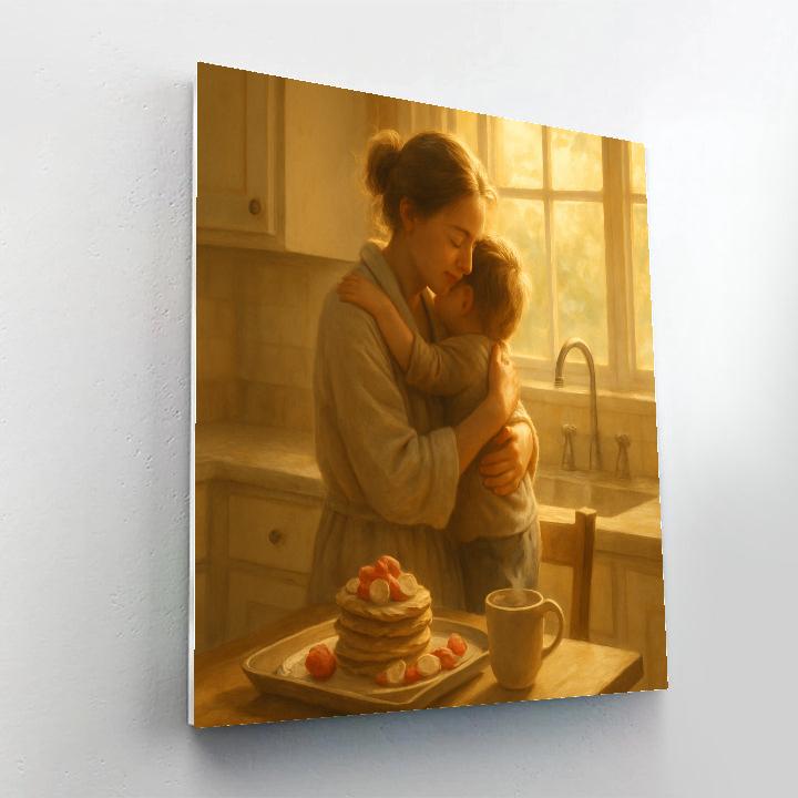 Morning Sunlight Breakfast Hug painting number kit