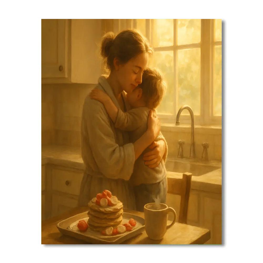 Morning Sunlight Breakfast Hug painting number kit
