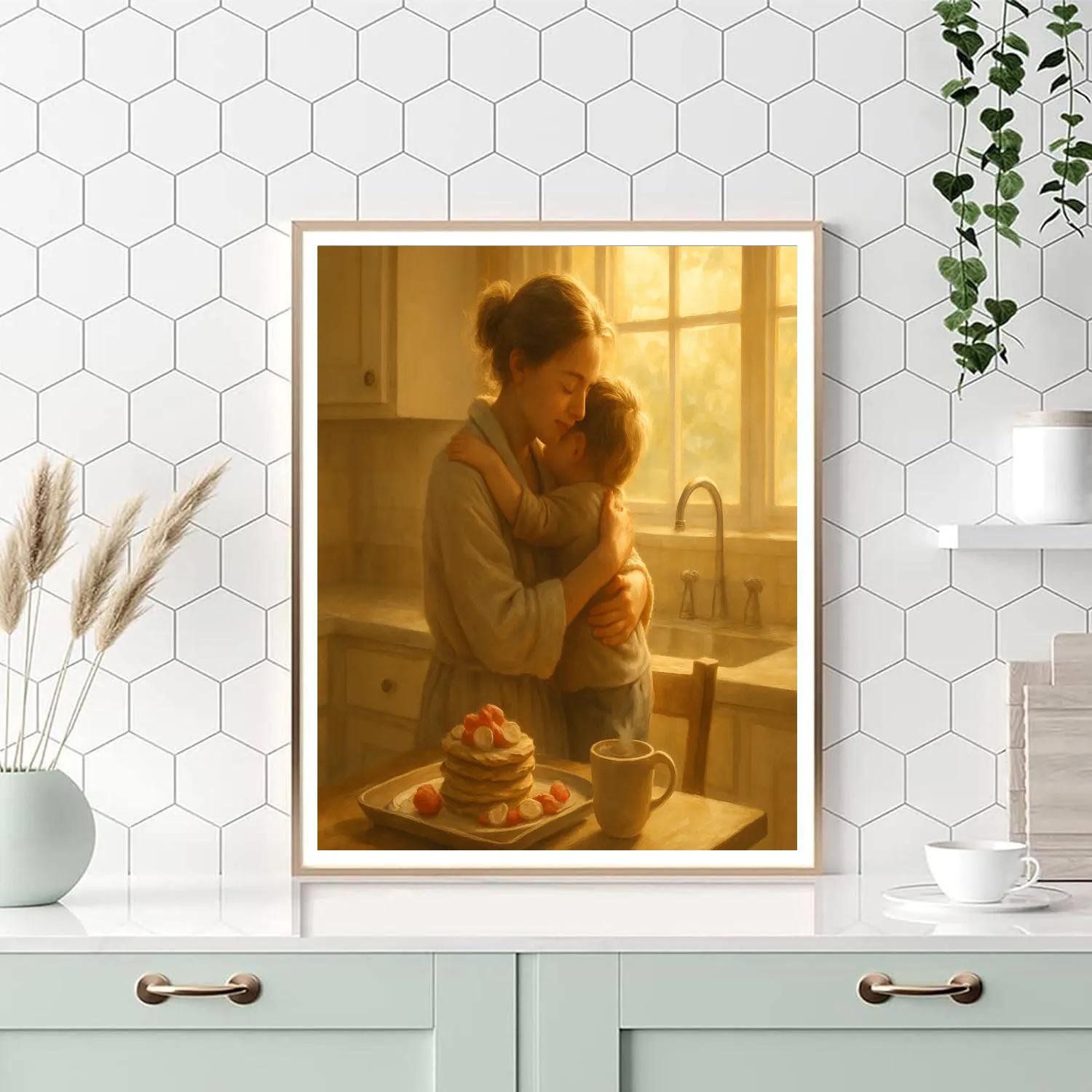 Morning Sunlight Breakfast Hug painting number kit