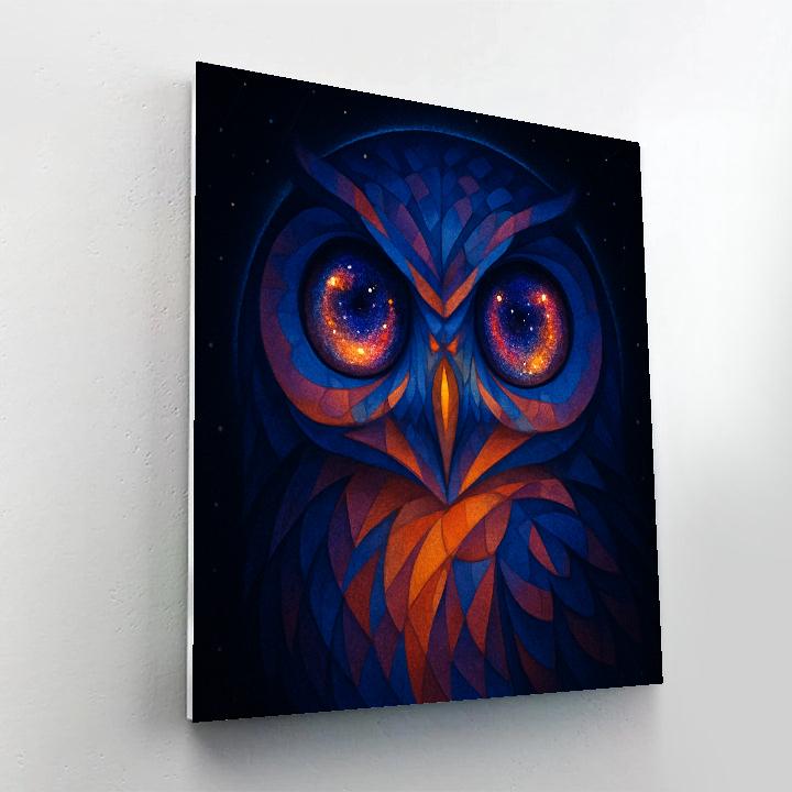 Galactic Owl Cipher paint by number