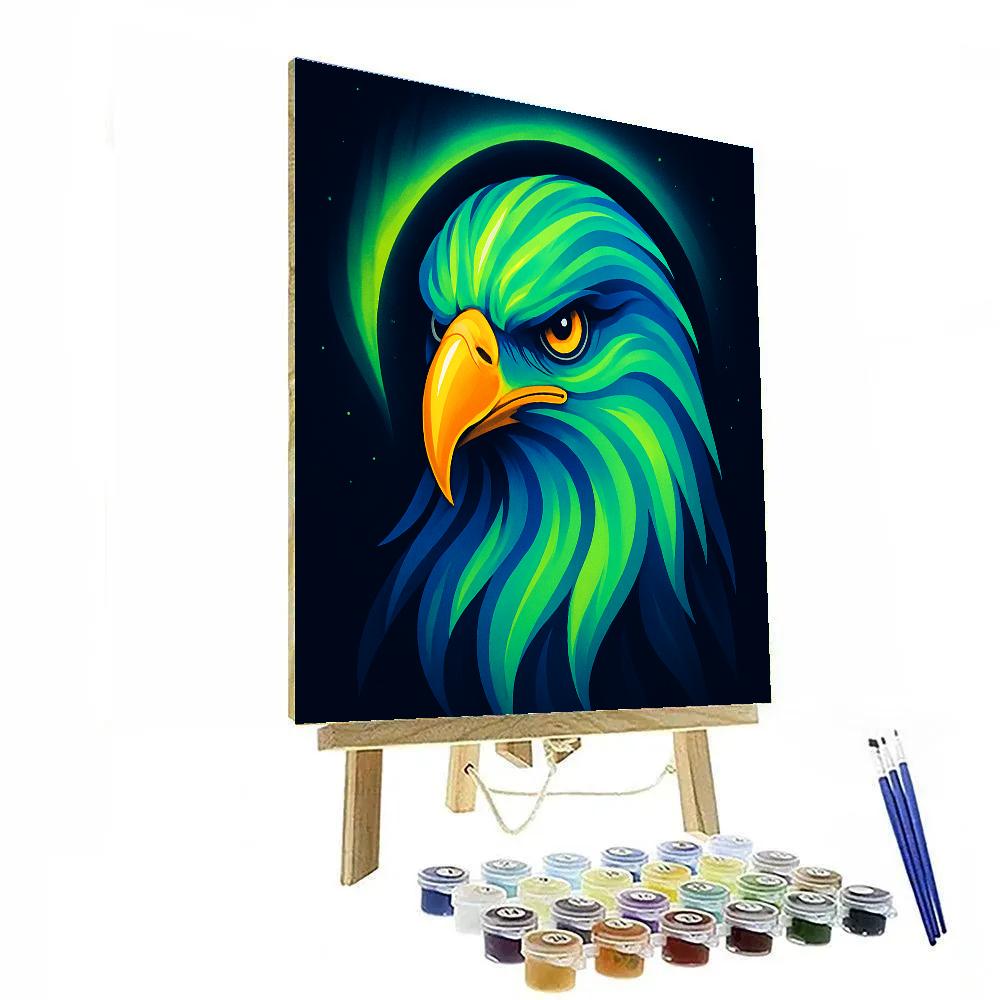 Aurora Crest Eagle Number painting