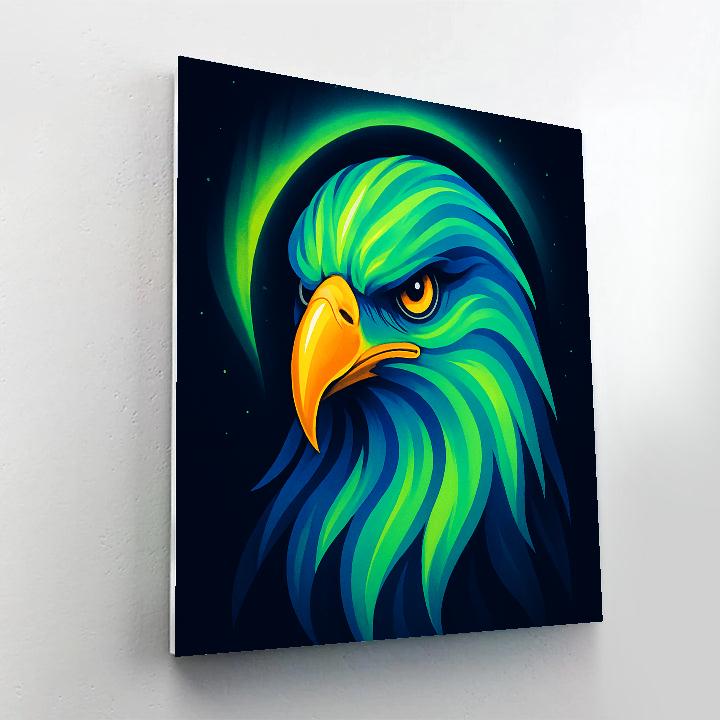 Aurora Crest Eagle Number painting