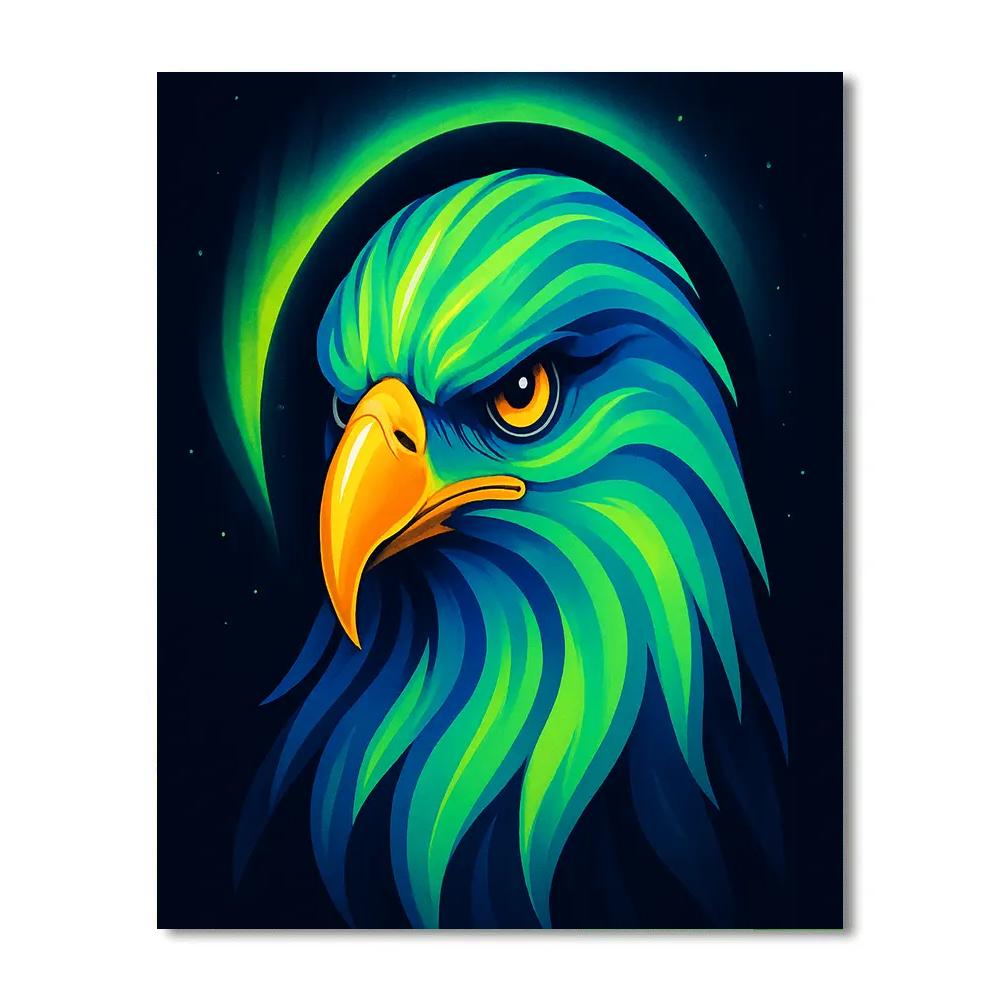 Aurora Crest Eagle Number painting