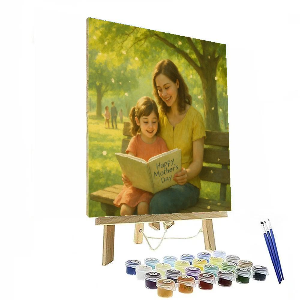 Park Bench Storytime With Mom Paint by numbers art