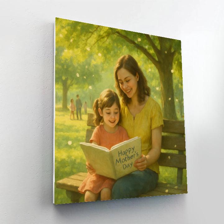 Park Bench Storytime With Mom Paint by numbers art